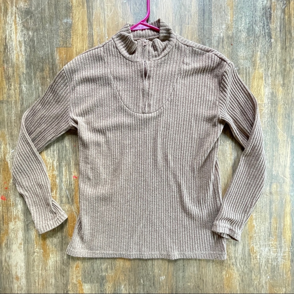 Half zip sweater.